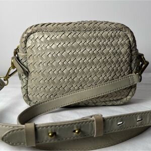 Madewell The Transport Camera Bag: Woven Leather Edition Cross Bag